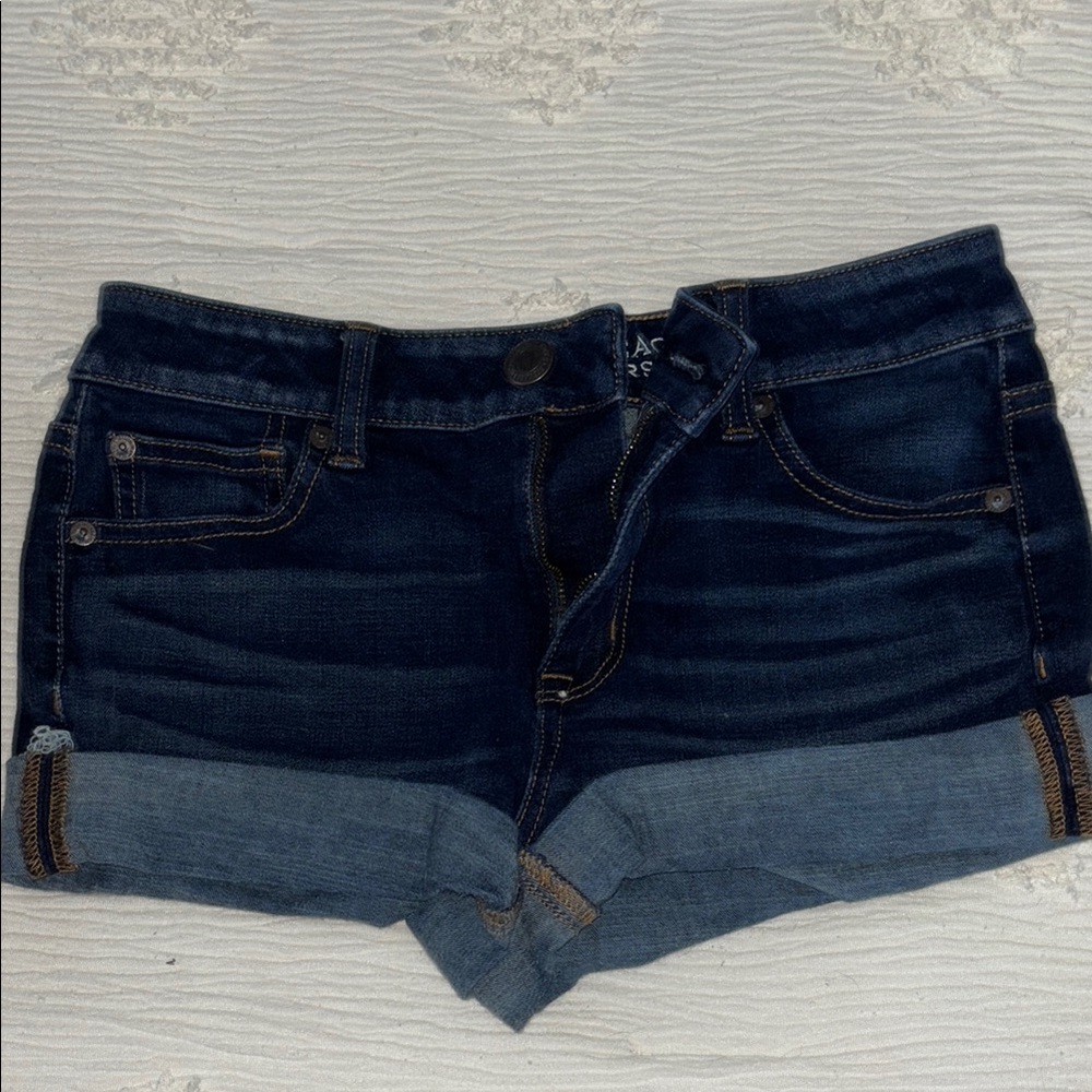American Eagle Outfitters Dark Blue Denim Women's Shorts
